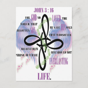 John 3:16 tatueringsdesign vykort
