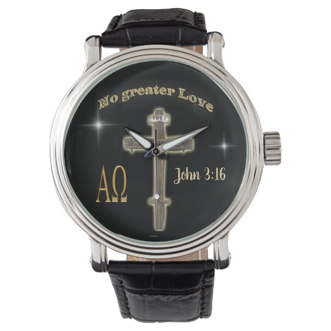 John 3:16 Titta på skript Armbandsur (Framsida)