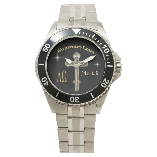 John 3:16 Titta på skript Armbandsur (Framsida)