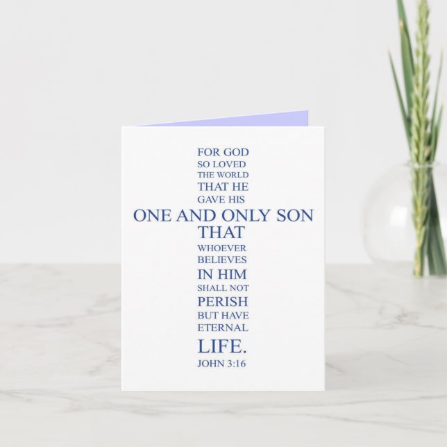 John 3:16 tomma Notecard Kort (Framsida)