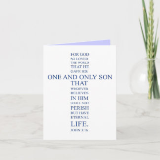 John 3:16 tomma Notecard Kort