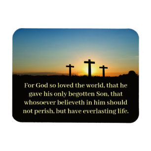 JOHN 3:16 Tre Kor Bible Verse Magnet