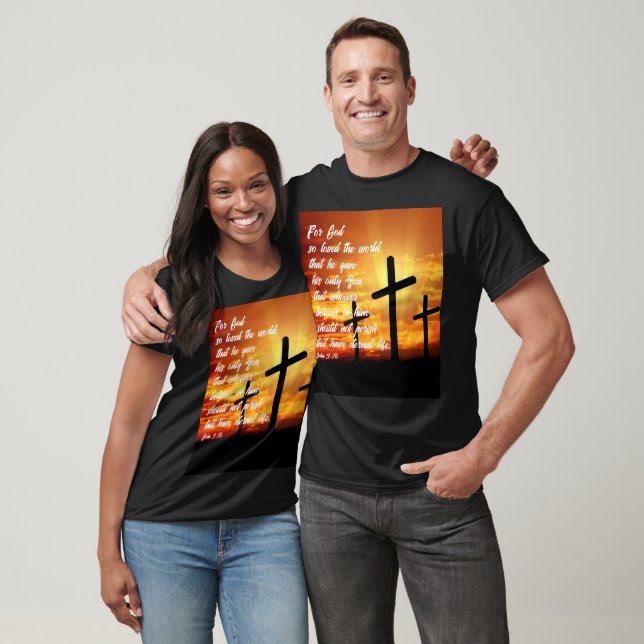 JOHN 3:16 TRENDIG BIBLE VERSE CHRISTIAN GIFT T SHIRT (Unisex)