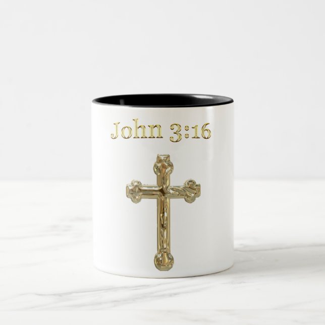 John 3:16 Två-Tonad mugg (Center)