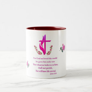 John 3:16 Två-Tonad mugg