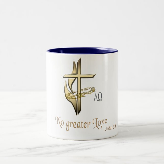 John 3:16 Två-Tonad mugg (Center)