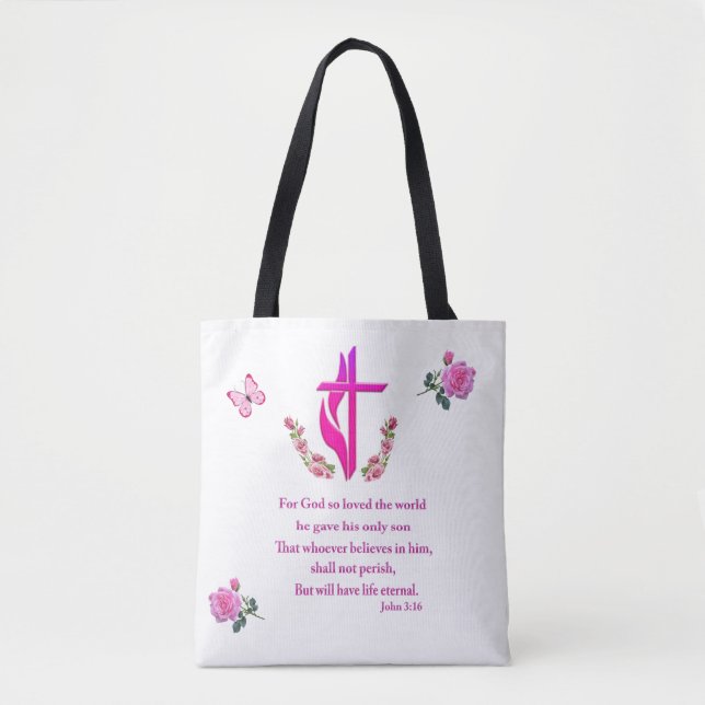 John 3:16 tygkasse (Framsida)