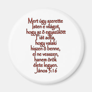 John 3:16 Ungerska Magnet