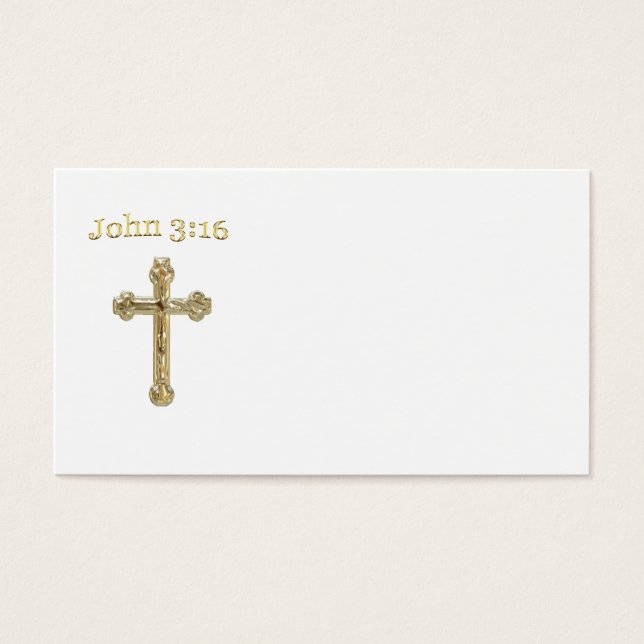 John 3:16 visitkort (Framsidan)