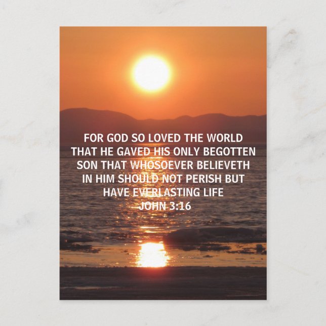 JOHN 3 16 VYKORT (Framsida)
