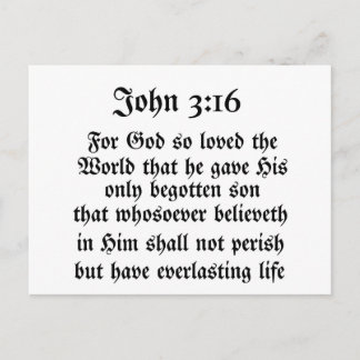 John 3:16 vykort