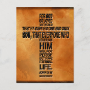 John 3:16 vykort