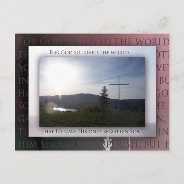 John 3:16 vykort (Framsida)