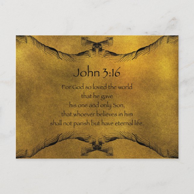 John 3:16 vykort (Framsida)