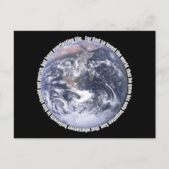 John 3:16 vykort (Framsida)