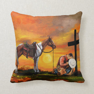John 3:16Cowboy på den arga be kristen Kudde