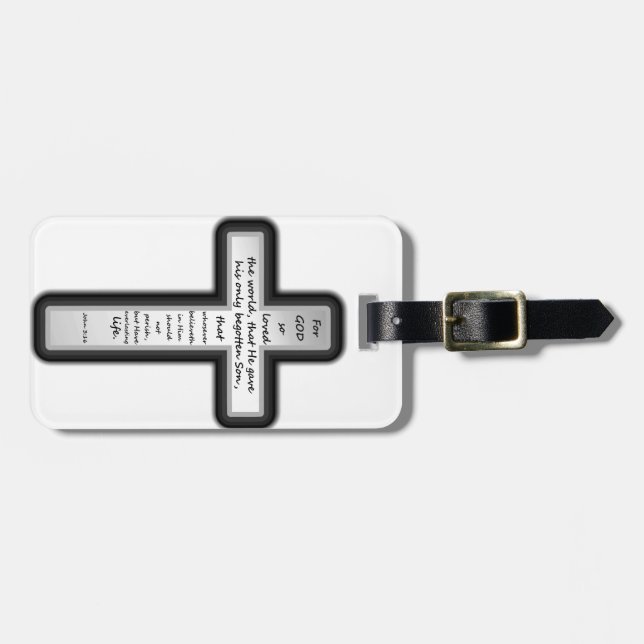 John 3:16kor endast bagagebricka (Horisontell Framsida)