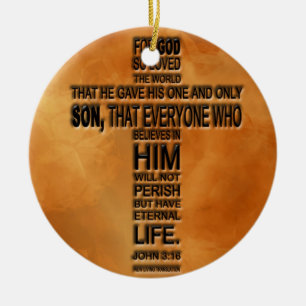 John 3:16prydnad julgransprydnad keramik