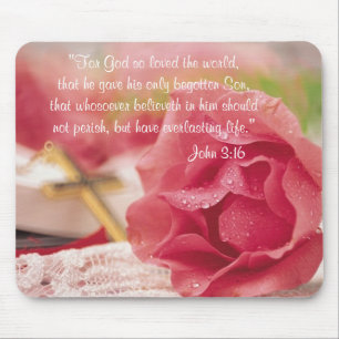 John 3:16version - guldkor & rosa ros musmatta