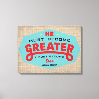 John 3:30 omslagen arbetsyta canvastryck