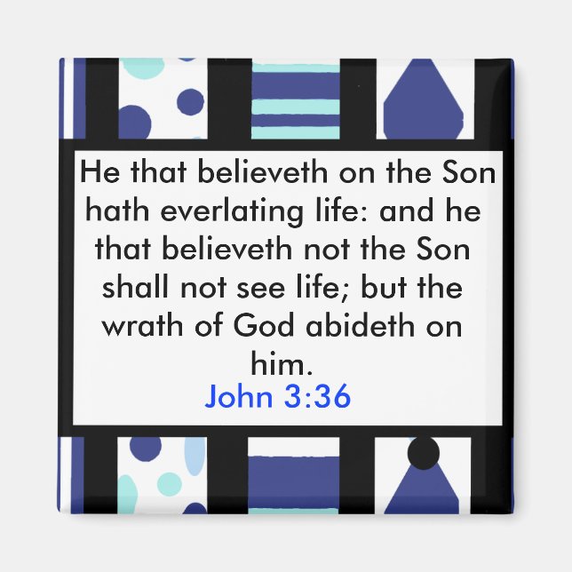 John 3:36 magnet (Framsidan)