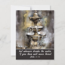 John 4:14 Den som dricker vatten I ge-kortet