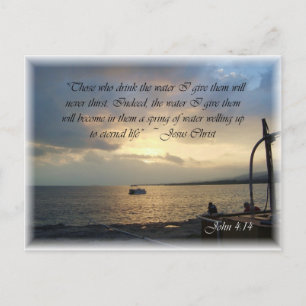 John 4:14 vykort