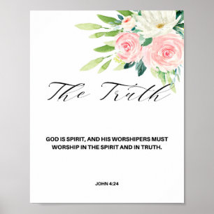 John 4:24, Bible Verse Poster
