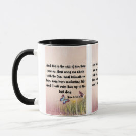 John 6:40 KJV Bible Verse Pic Two-Tone Mugg