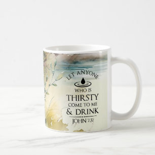 John 7:37 Alla som är törstig kom till mig Bible Kaffemugg
