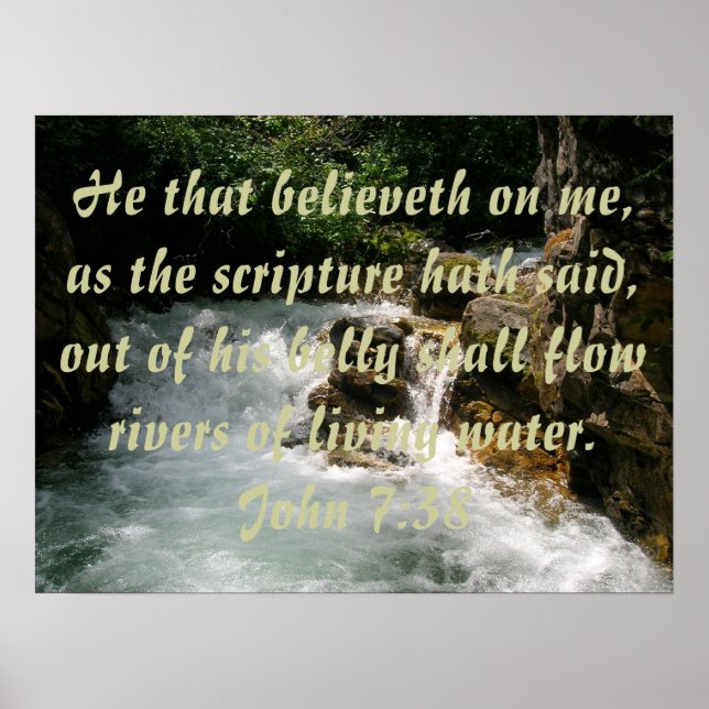 John 7:38 poster (Framsidan)