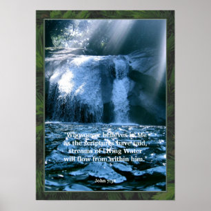 John 7:38 som bor trycket för poster