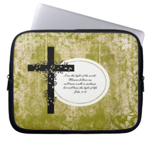 John 8:12 Bärbar dator eller Netbook Carrier-Sleev Laptop Fodral