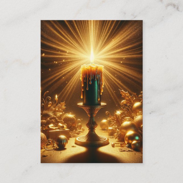 John 8:12 KJV-kort - ljus - världens ljus Visitkort (Framsida)