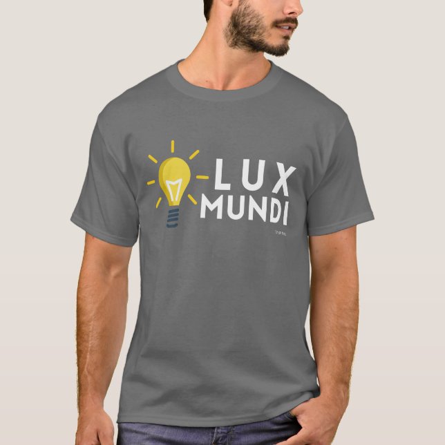 John 8:12: Lux Mundi (världens ljus) T Shirt (Framsida)