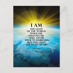 John 8:12 vykort