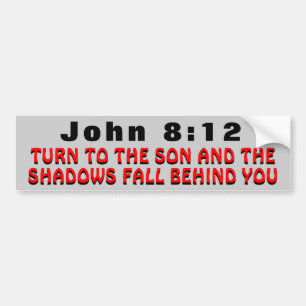 John 8:12vänd till sonen bildekal
