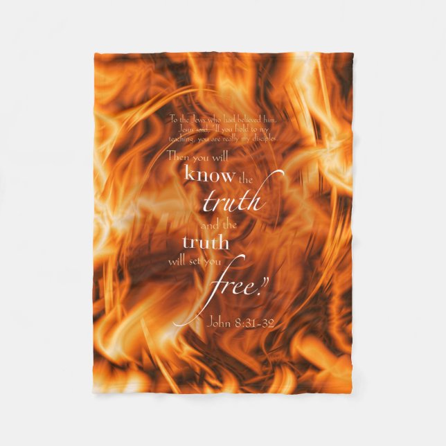 John 8:31 - 32 fleecefilt (Framsidan)