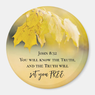 John 8:32 Sanningen anger FREE Bible Verse Magnet