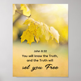 John 8:32 Sanningen anger FREE Bible Verse Poster