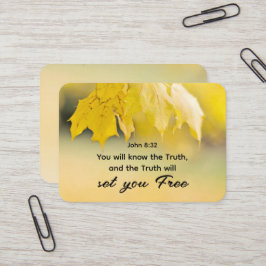 John 8:32 Sanningen anger FREE Bible Verse Visitkort