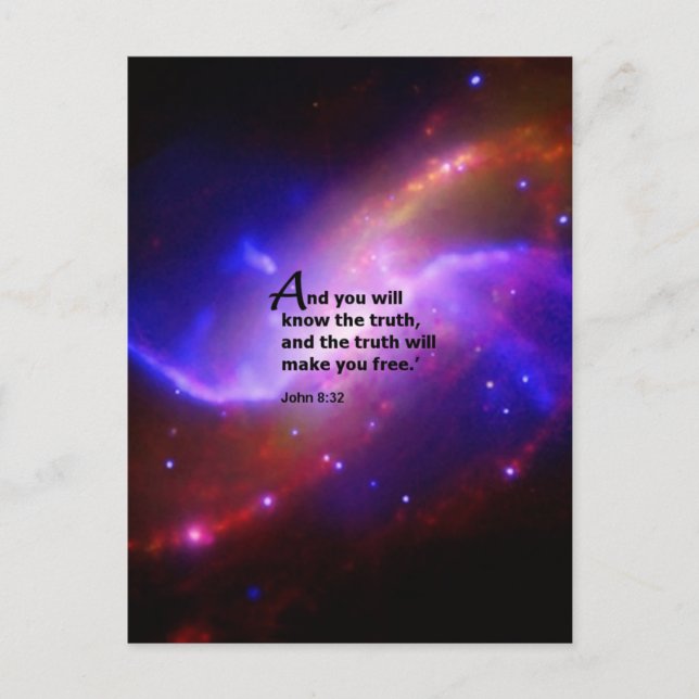 John 8:32 vykort (Framsida)