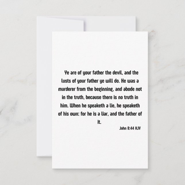 John 8:44 Flat Greeting Card-kort med dubbelriktad Kort (Framsida)