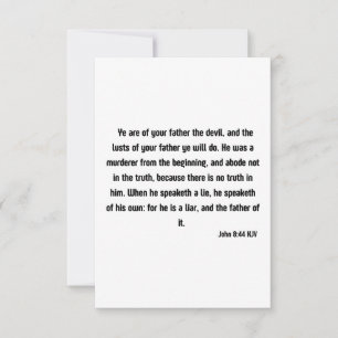 John 8:44 Flat Greeting Card-kort med dubbelriktad Kort