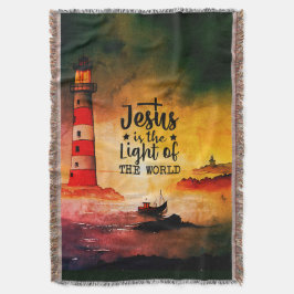 John 8 Jesus är World Lighthouses ljus Filt