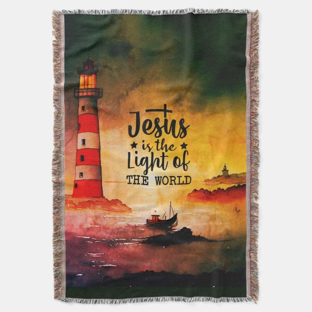 John 8 Jesus är World Lighthouses ljus Filt (Framsidan Vertikal)