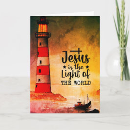 John 8 Jesus är World Lighthouses ljus Kort