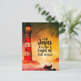John 8 Jesus är World Lighthouses ljus Vykort