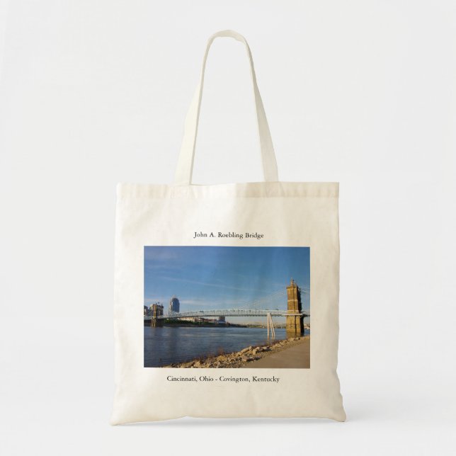 John A. Roebling Bridge till bag Tygkasse (Framsidan)