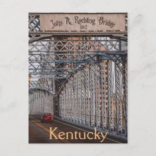 John A. Roebling Suspension Bridge Kentucky USA Vykort
